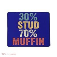 Funny Sarcastic 30% Stud 70% Muffin Retro Dad Father Figure Gift Mousepad thumb 0