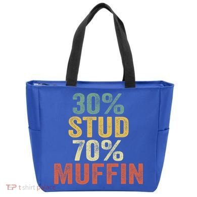 Funny Sarcastic 30% Stud 70% Muffin Retro Dad Father Figure Gift Tote Bag