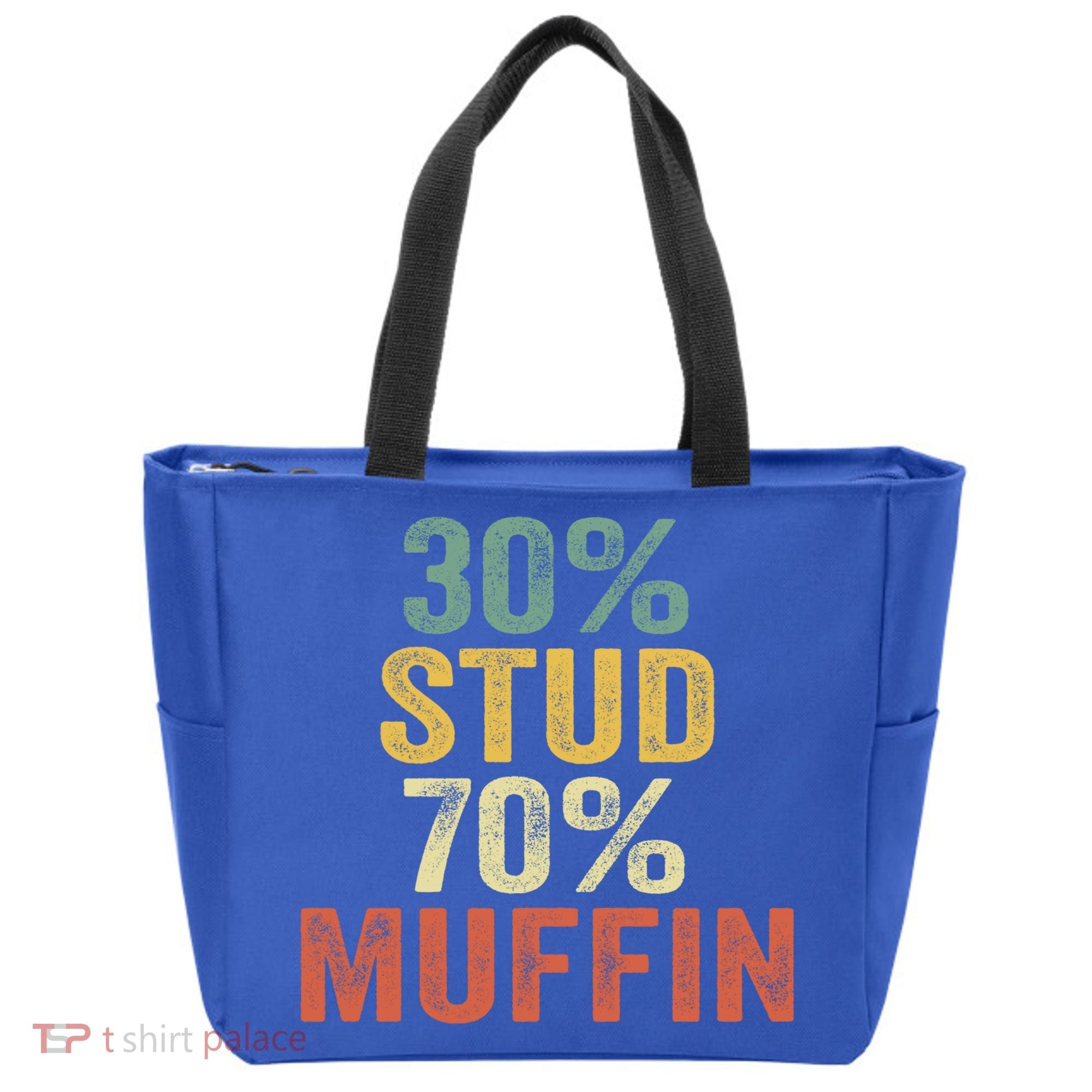Funny Sarcastic 30% Stud 70% Muffin Retro Dad Father Figure Gift Tote Bag