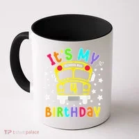 Funny School 4th Birthday Party School Bus Teacher Student Coffee Mug thumb 0