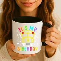 Funny School 4th Birthday Party School Bus Teacher Student Coffee Mug thumb 3