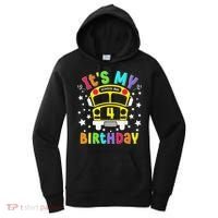 Funny School 4th Birthday Party School Bus Teacher Student Women's Hoodie thumb 0