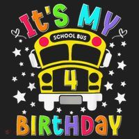 Funny School 4th Birthday Party School Bus Teacher Student Golf Towel thumb 3