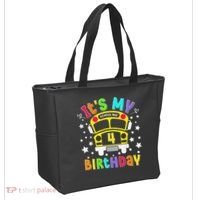 Funny School 4th Birthday Party School Bus Teacher Student Tote Bag thumb 2