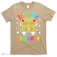 Funny School 4th Birthday Party School Bus Teacher Student T-Shirt thumb 0