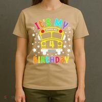 Funny School 4th Birthday Party School Bus Teacher Student T-Shirt thumb 4