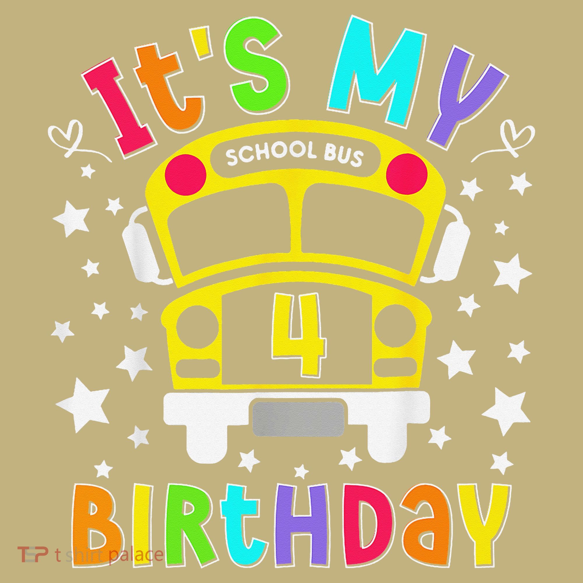 Funny School 4th Birthday Party School Bus Teacher Student Mousepad