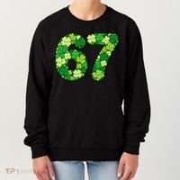 Funny Shamrock 67 St Patrick's Day 6-7 Meme Women's Sweatshirt thumb 0