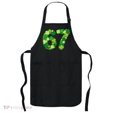 Funny Shamrock 67 St Patrick's Day 6-7 Meme Apron