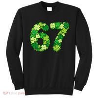Funny Shamrock 67 St Patrick's Day 6-7 Meme Sweatshirt thumb 0