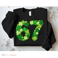 Funny Shamrock 67 St Patrick's Day 6-7 Meme Sweatshirt thumb 2