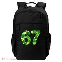 Funny Shamrock 67 St Patrick's Day 6-7 Meme Backpack thumb 0
