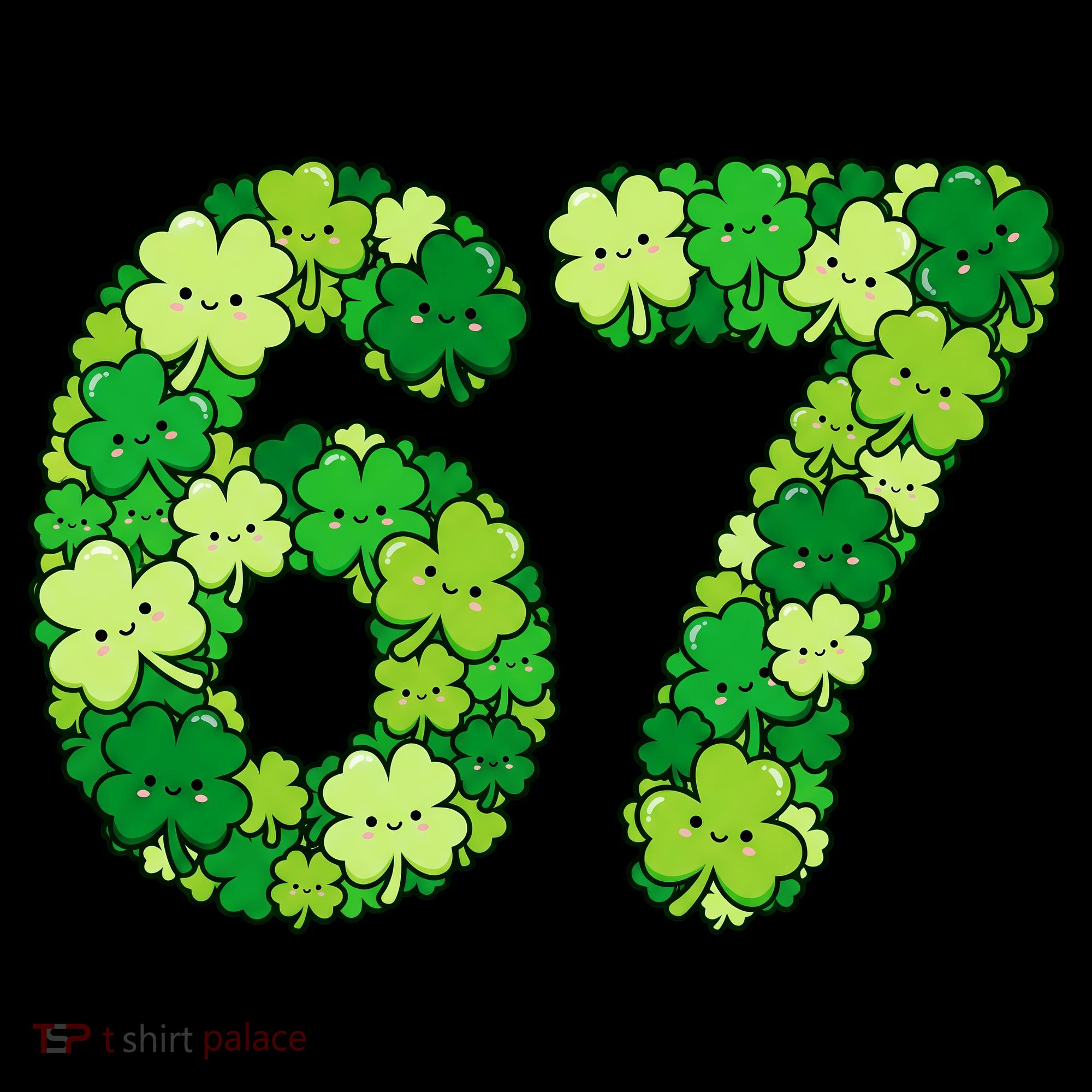 Funny Shamrock 67 St Patrick's Day 6-7 Meme Bucket Hat
