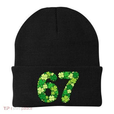 Funny Shamrock 67 St Patrick's Day 6-7 Meme Beanie