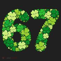 Funny Shamrock 67 St Patrick's Day 6-7 Meme Beanie thumb 2