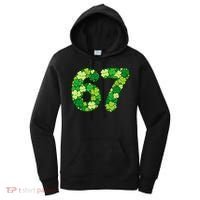 Funny Shamrock 67 St Patrick's Day 6-7 Meme Women's Hoodie thumb 0