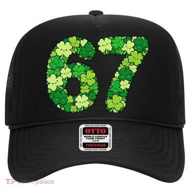Funny Shamrock 67 St Patrick's Day 6-7 Meme Hat