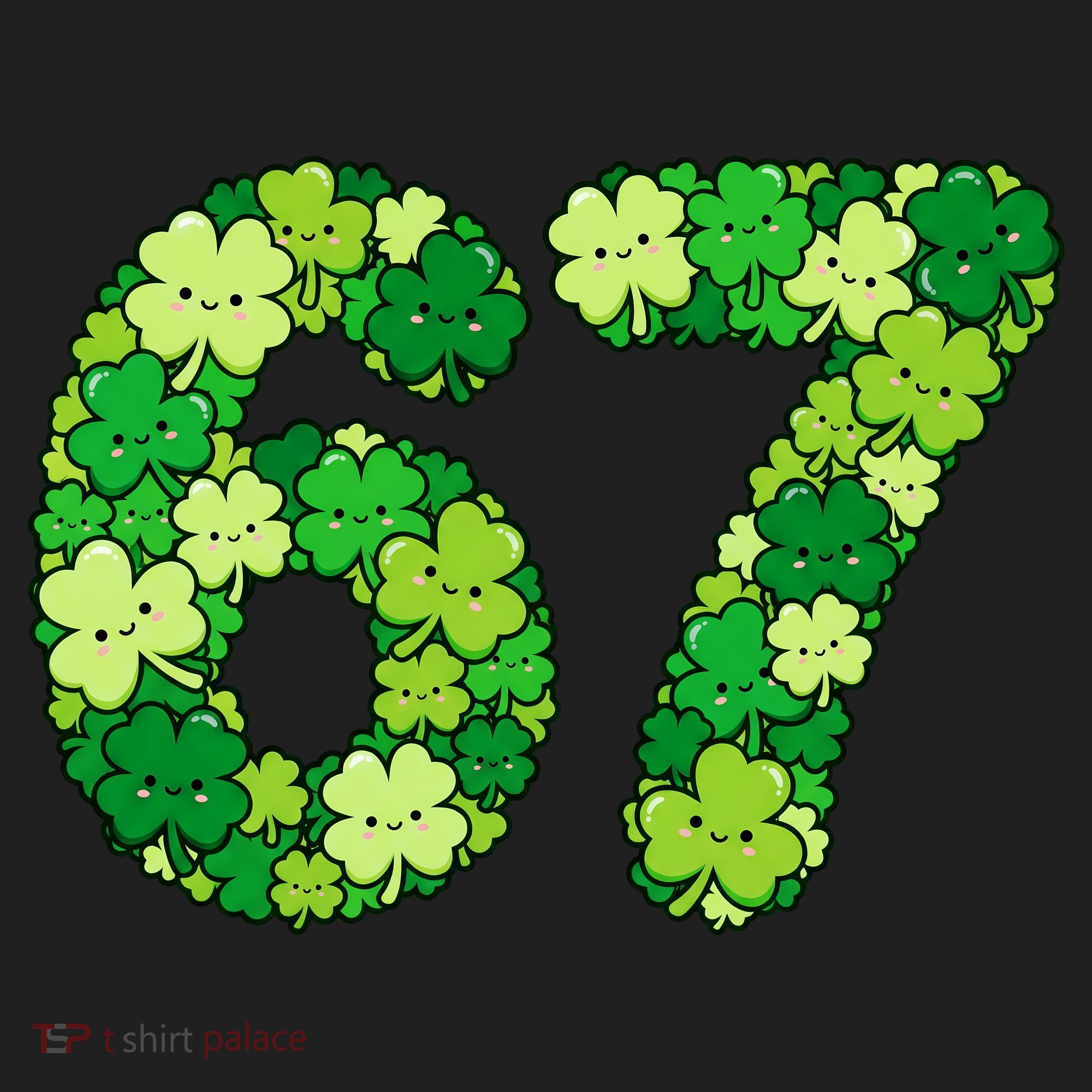 Funny Shamrock 67 St Patrick's Day 6-7 Meme Hat