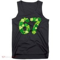 Funny Shamrock 67 St Patrick's Day 6-7 Meme Tank Top thumb 0