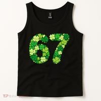 Funny Shamrock 67 St Patrick's Day 6-7 Meme Tank Top thumb 2
