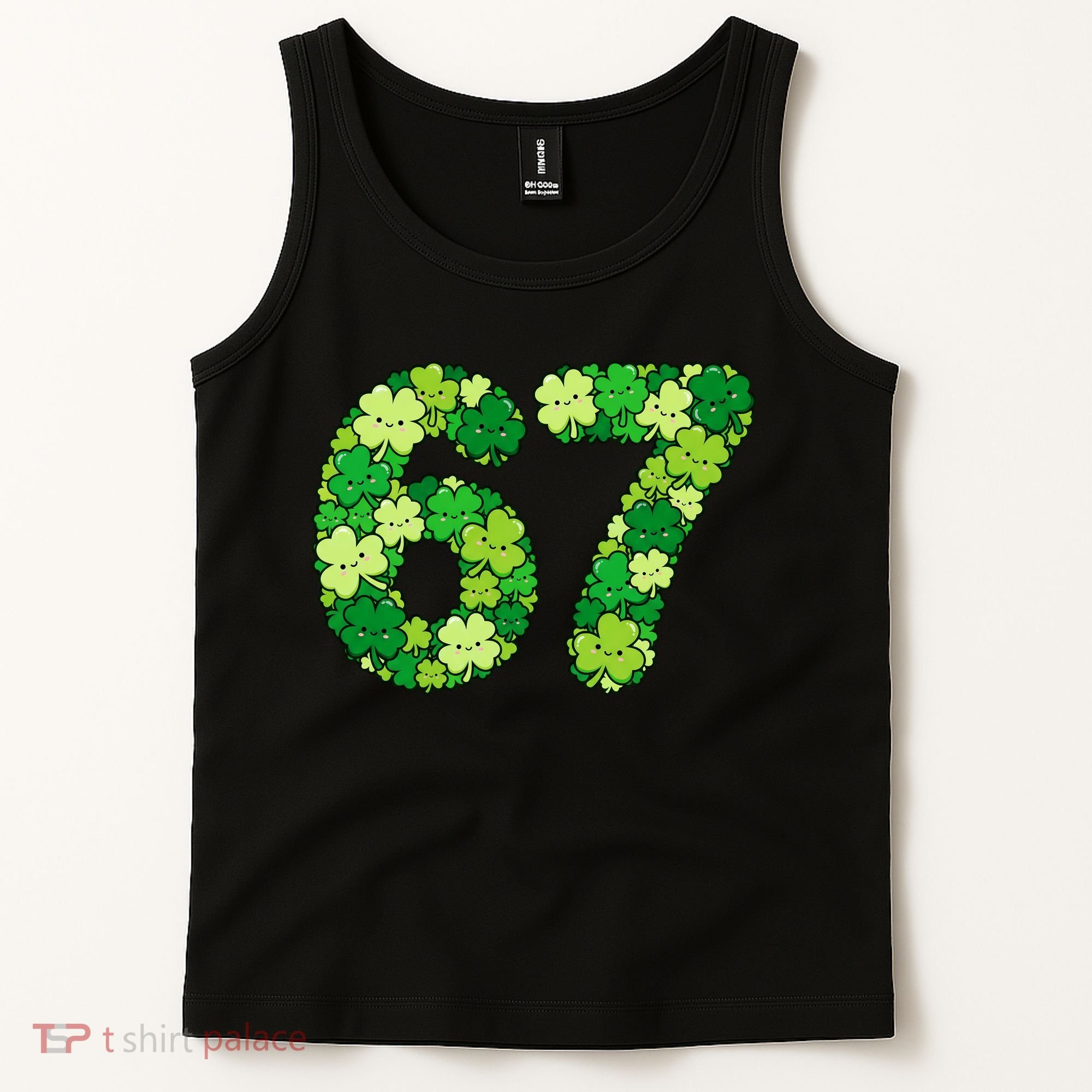 Funny Shamrock 67 St Patrick's Day 6-7 Meme Tank Top