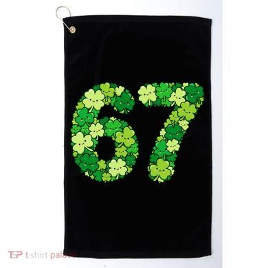 Funny Shamrock 67 St Patrick's Day 6-7 Meme Golf Towel