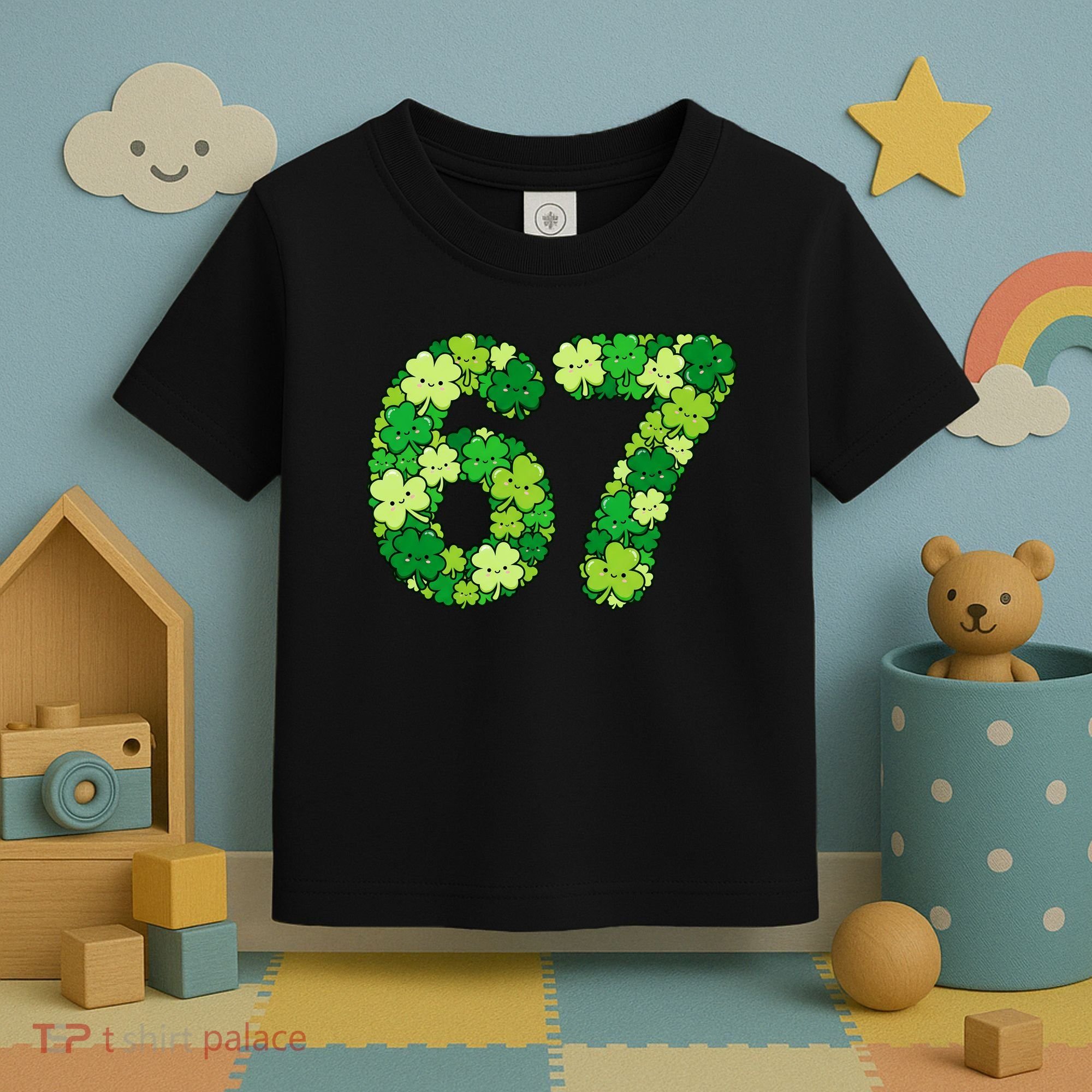 Funny Shamrock 67 St Patrick's Day 6-7 Meme Toddler T-Shirt