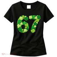 Funny Shamrock 67 St Patrick's Day 6-7 Meme Women's T-Shirt thumb 0