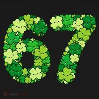 Funny Shamrock 67 St Patrick's Day 6-7 Meme Kids Sweatshirt thumb 2