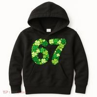 Funny Shamrock 67 St Patrick's Day 6-7 Meme Kids Hoodie thumb 0