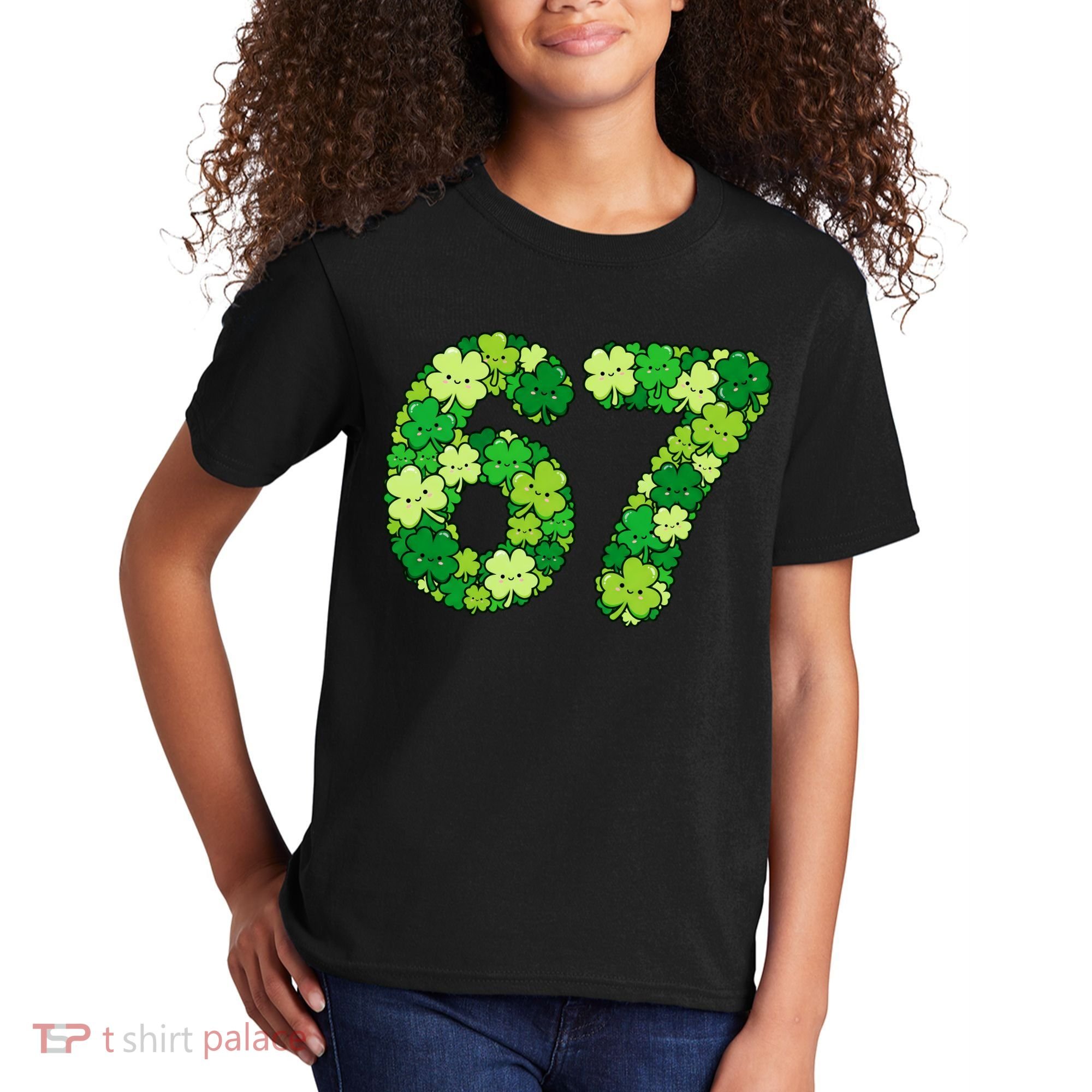 Funny Shamrock 67 St Patrick's Day 6-7 Meme Kids T-Shirt