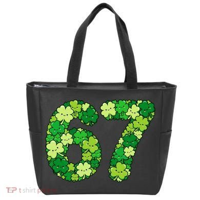Funny Shamrock 67 St Patrick's Day 6-7 Meme Tote Bag