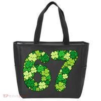 Funny Shamrock 67 St Patrick's Day 6-7 Meme Tote Bag thumb 0