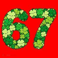 Funny Shamrock 67 St Patrick's Day 6-7 Meme Santa Hat thumb 1