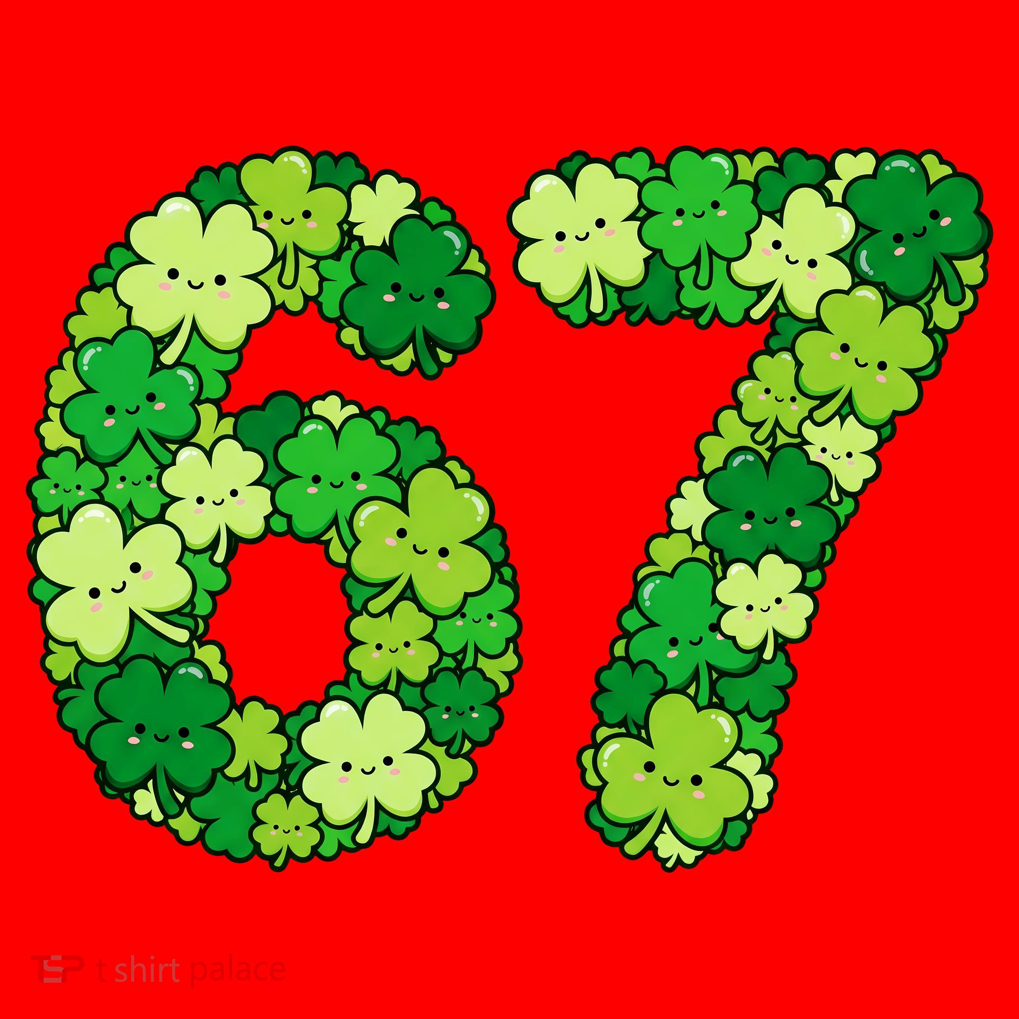Funny Shamrock 67 St Patrick's Day 6-7 Meme Santa Hat