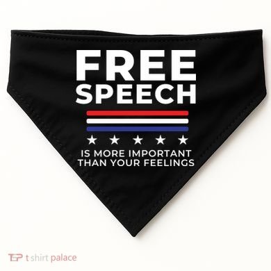Free Speech Anti Cancel Culture USA-Made Doggie Bandana