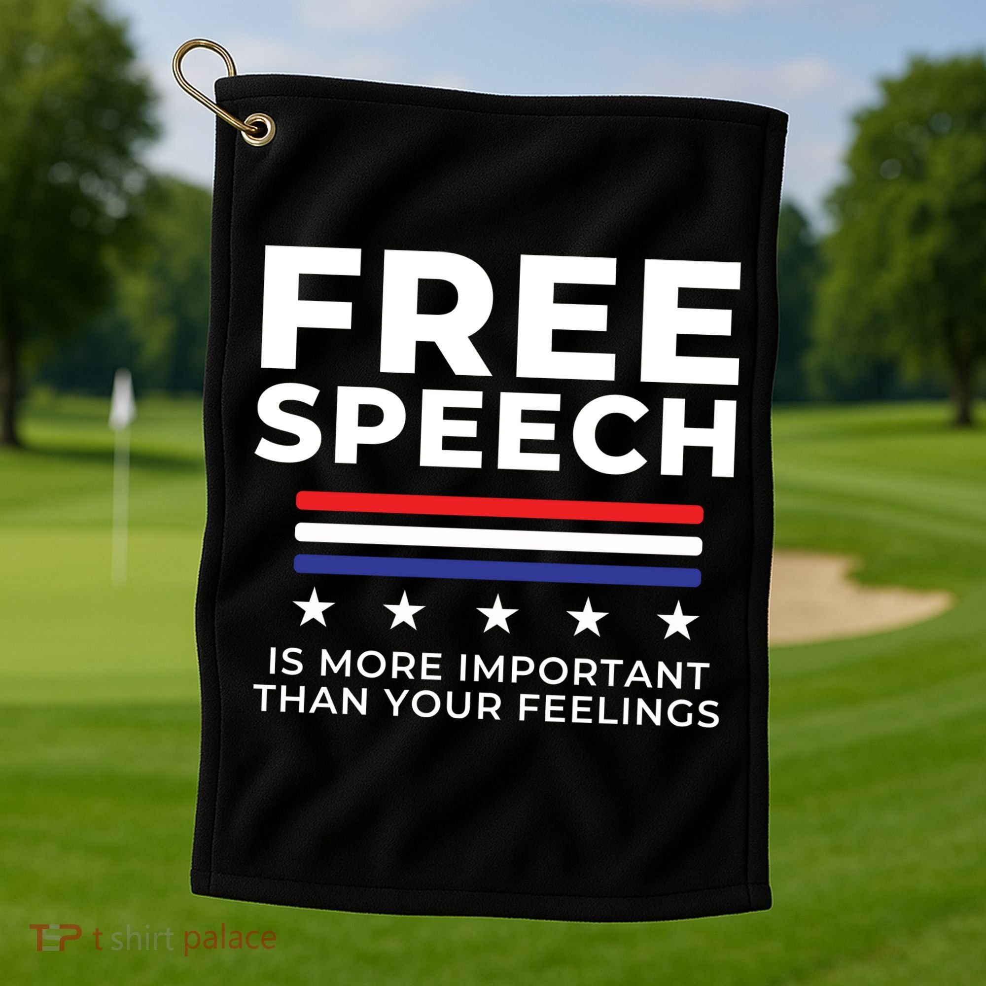 Free Speech Anti Cancel Culture Golf Towel