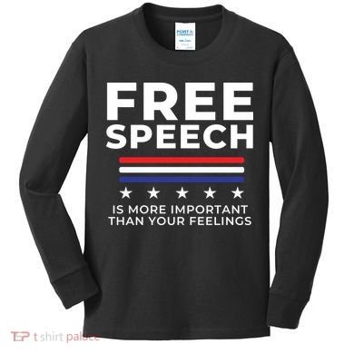 Free Speech Anti Cancel Culture Kids Long Sleeve Shirt
