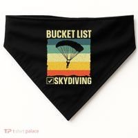 Funny Skydiving Art For Skydiver Sky Diving Lover USA-Made Doggie Bandana thumb 0