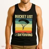 Funny Skydiving Art For Skydiver Sky Diving Lover Tank Top thumb 3