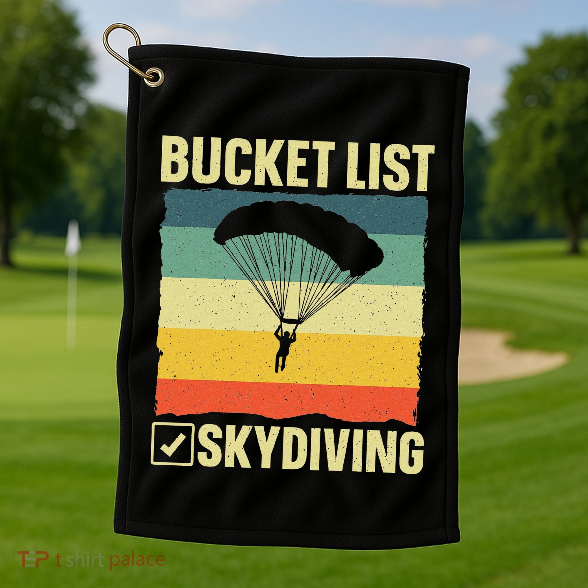 Funny Skydiving Art For Skydiver Sky Diving Lover Golf Towel