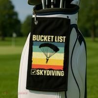 Funny Skydiving Art For Skydiver Sky Diving Lover Golf Towel thumb 2