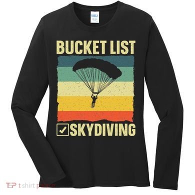 Funny Skydiving Art For Skydiver Sky Diving Lover Women's Long Sleeve Shirt