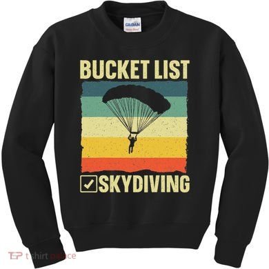 Funny Skydiving Art For Skydiver Sky Diving Lover Kids Sweatshirt