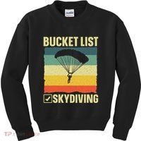 Funny Skydiving Art For Skydiver Sky Diving Lover Kids Sweatshirt thumb 0