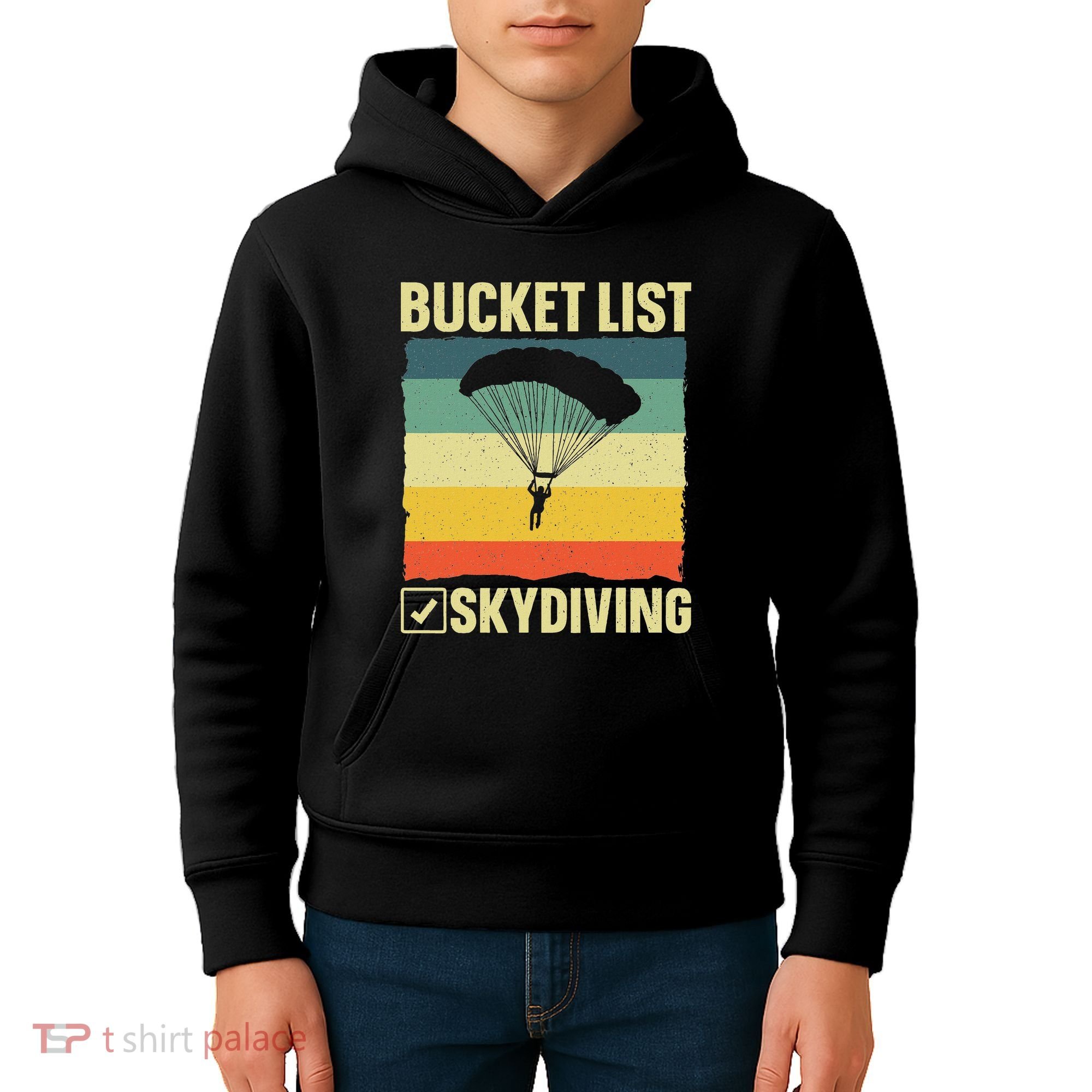 Funny Skydiving Art For Skydiver Sky Diving Lover Kids Hoodie