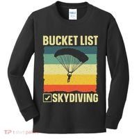 Funny Skydiving Art For Skydiver Sky Diving Lover Kids Long Sleeve Shirt thumb 0