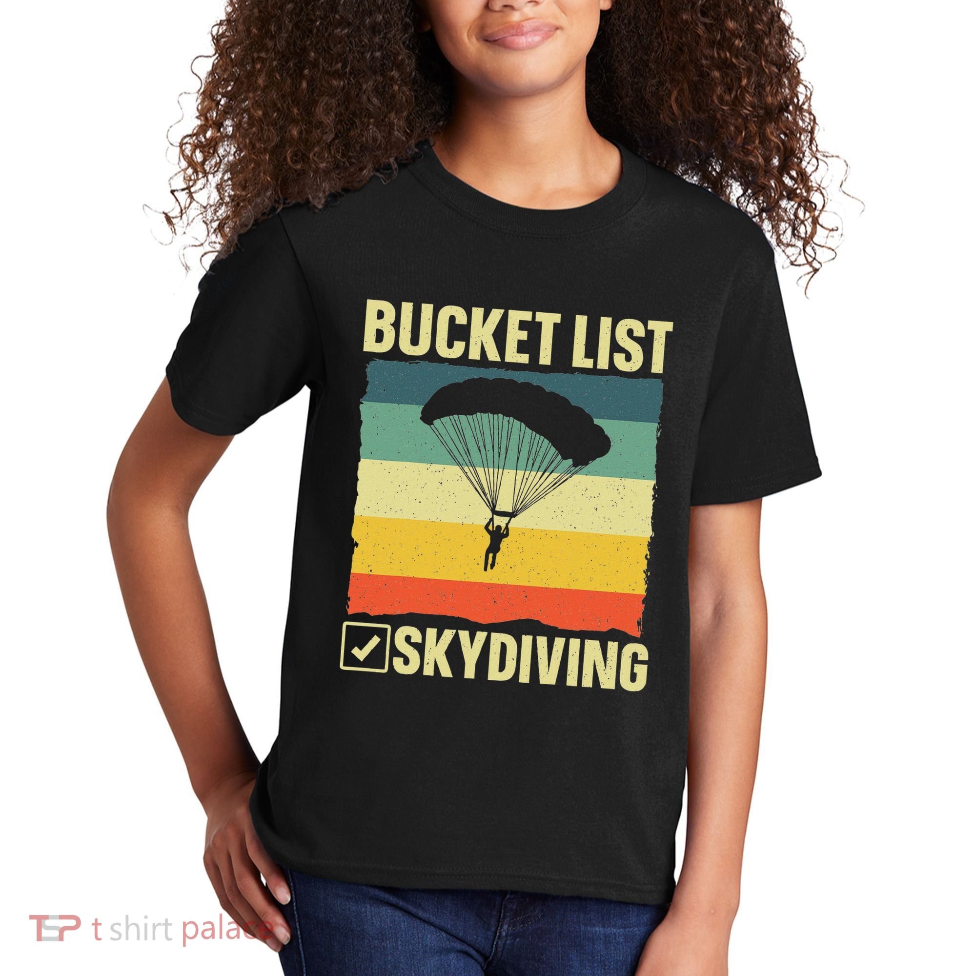 Funny Skydiving Art For Skydiver Sky Diving Lover Kids T-Shirt