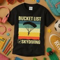 Funny Skydiving Art For Skydiver Sky Diving Lover Kids T-Shirt thumb 3
