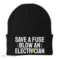 Funny Save A Fuse Blow An Electrician Beanie thumb 0